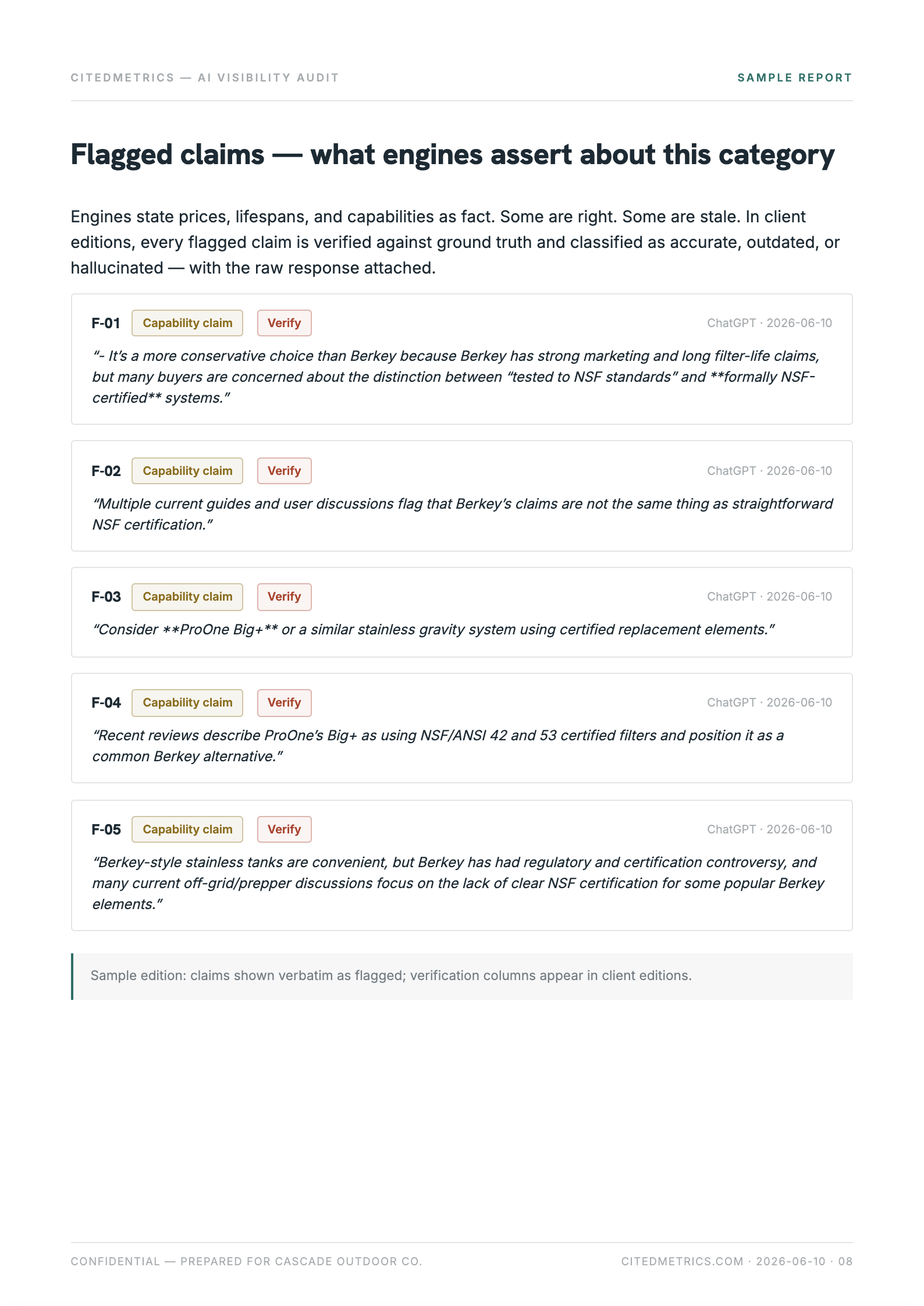 Sample report page 8